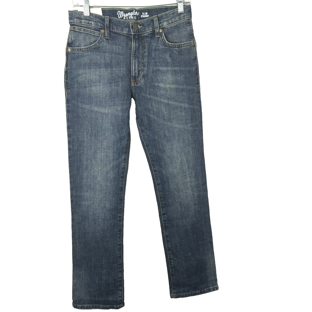 Wrangler Retro NWT Boys' Slim Straight Adjustable Waist Jeans Size 14 Regular